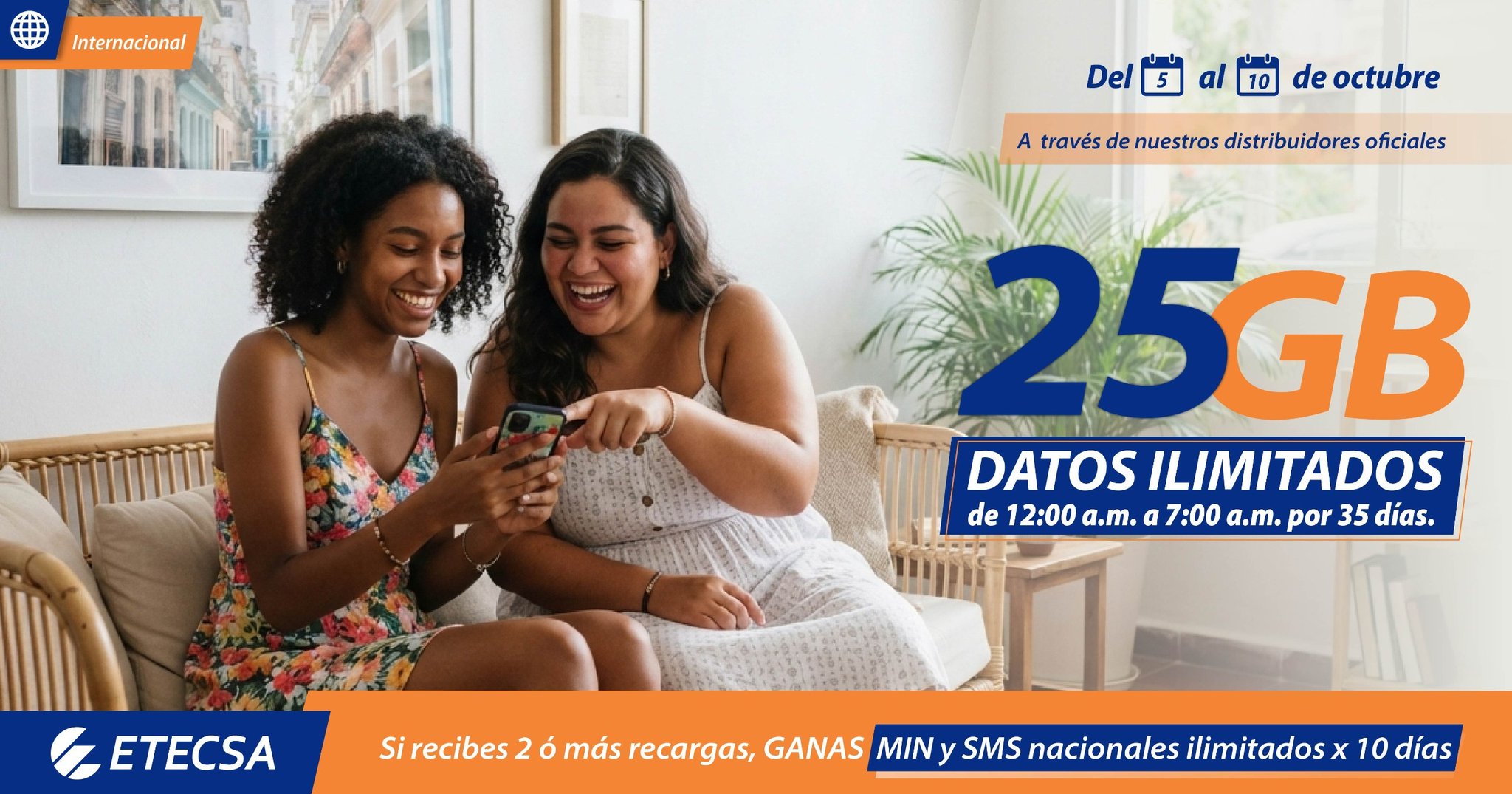 Recarga Cubacel con 25GB, datos ilimitados y otro plus en octubre de 2026