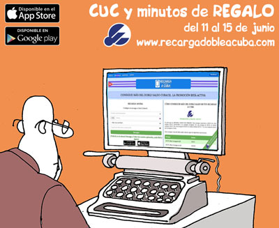 Nueva promoción de RECARGA a Cuba: 10CUC+60minutos+50SMS de regalo del 11 al 15 de junio de 2018. Saldo Adicional Cubacel