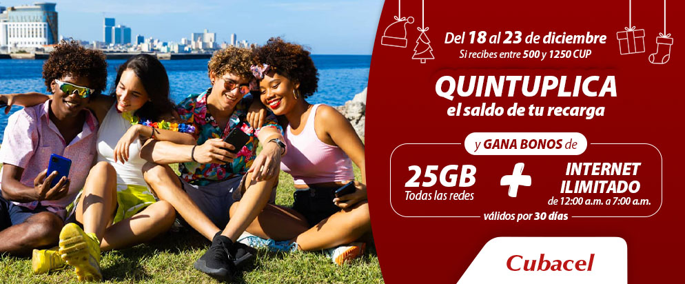 QUINTUPLICA tu recarga + Bonifica con 25 GB + Internet ilimitado del 24 al 31 de mayo