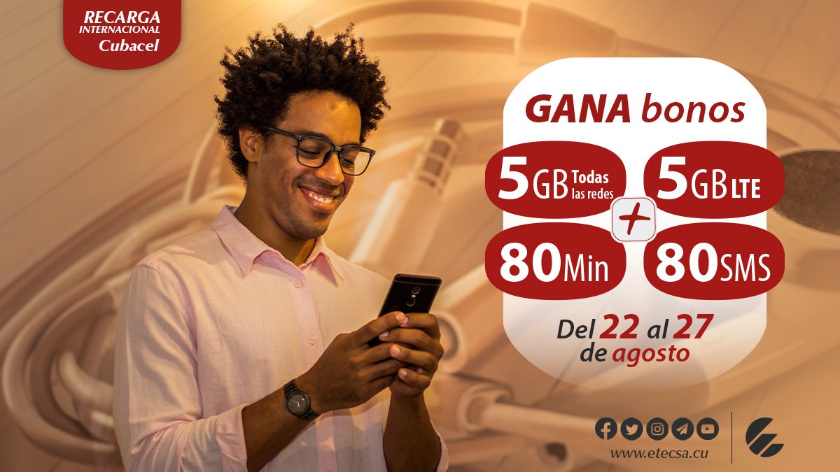 Con todo: 10Gb+80minutos+80SMS de regalo del 22 al 27 de agosto de 2022