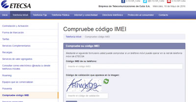 ETECSA una activa página para comprobar si un celular es robado