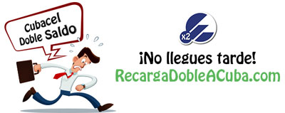 Promoción doble saldo Cubacel del 18 al 21 de noviembre