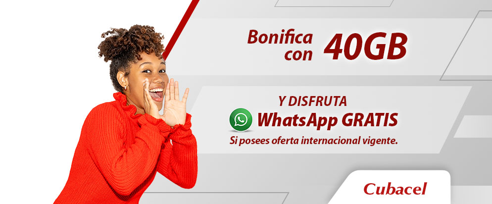 Bonifica con 40 GB + WhatsApp 24h del 25 al 30 de abril 2024